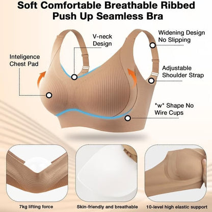 🎁3-Pack🔥Super Firming Wire-Free Push Up Bra All-Day Comfort No More Sagging (3-Pack Value Set)