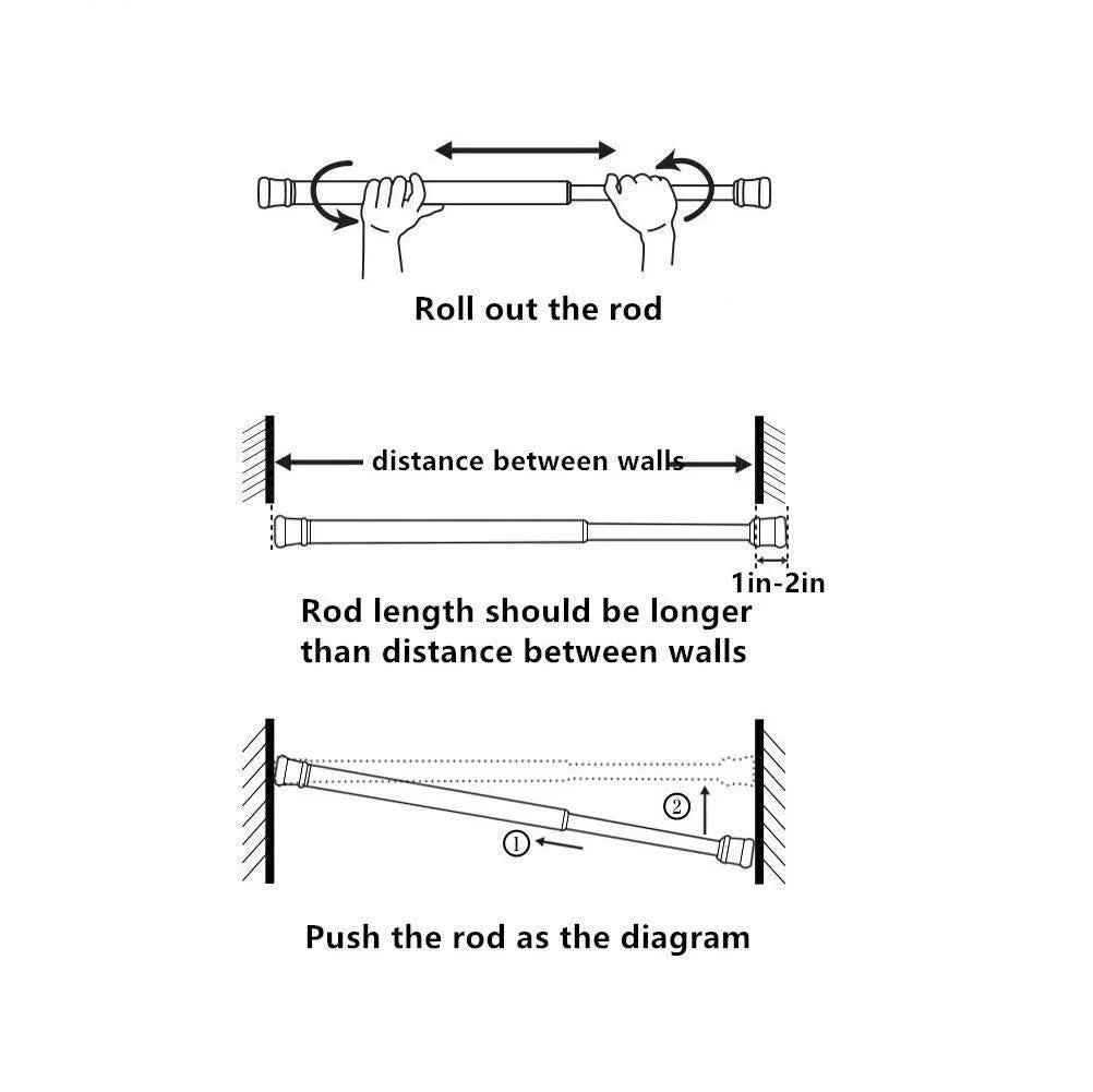 drill-free length adjustable multipurpose rod