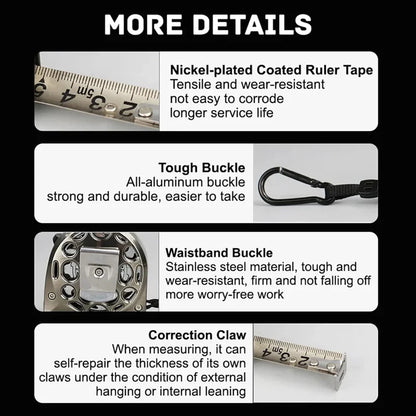 📏✨7.5m Corrosion-Resistant Stainless Steel Telescopic Metric Ruler – Precision in Every Measure!