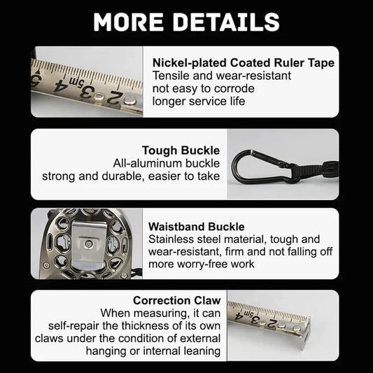 📏✨7.5m Corrosion-Resistant Stainless Steel Telescopic Metric Ruler – Precision in Every Measure!