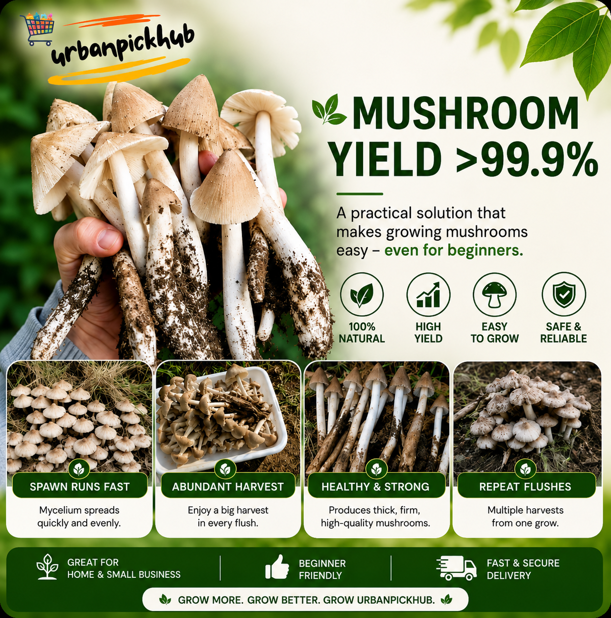 🥳2026 hot sale🥳💞50k+ sold!✨premium organic mushroom harvest grow kit seeds – buy 1 get 1 free special pack