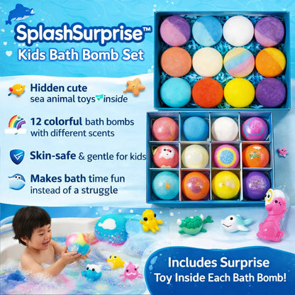 🔥EASTER SALE 70% OFF⚡50K+ SOLD!🎁🛁Bath Bomb Gift Set for Kids
