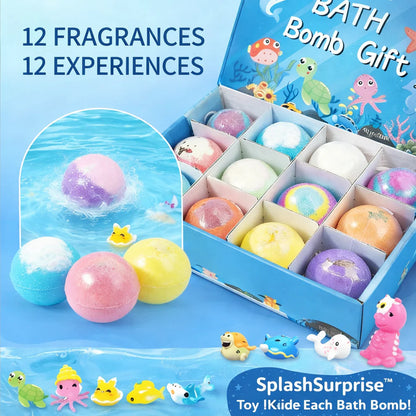 🔥EASTER SALE 70% OFF⚡50K+ SOLD!🎁🛁Bath Bomb Gift Set for Kids