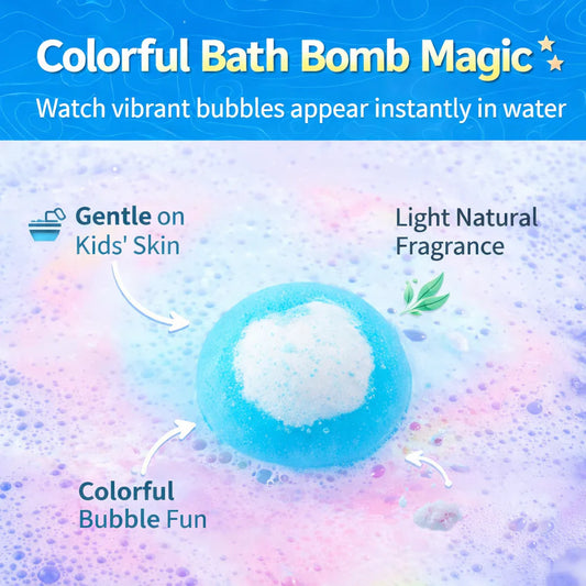 🔥EASTER SALE 70% OFF⚡50K+ SOLD!🎁🛁Bath Bomb Gift Set for Kids