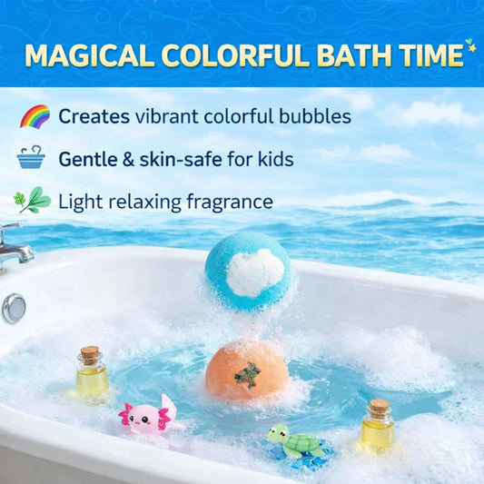 🔥EASTER SALE 70% OFF⚡50K+ SOLD!🎁🛁Bath Bomb Gift Set for Kids