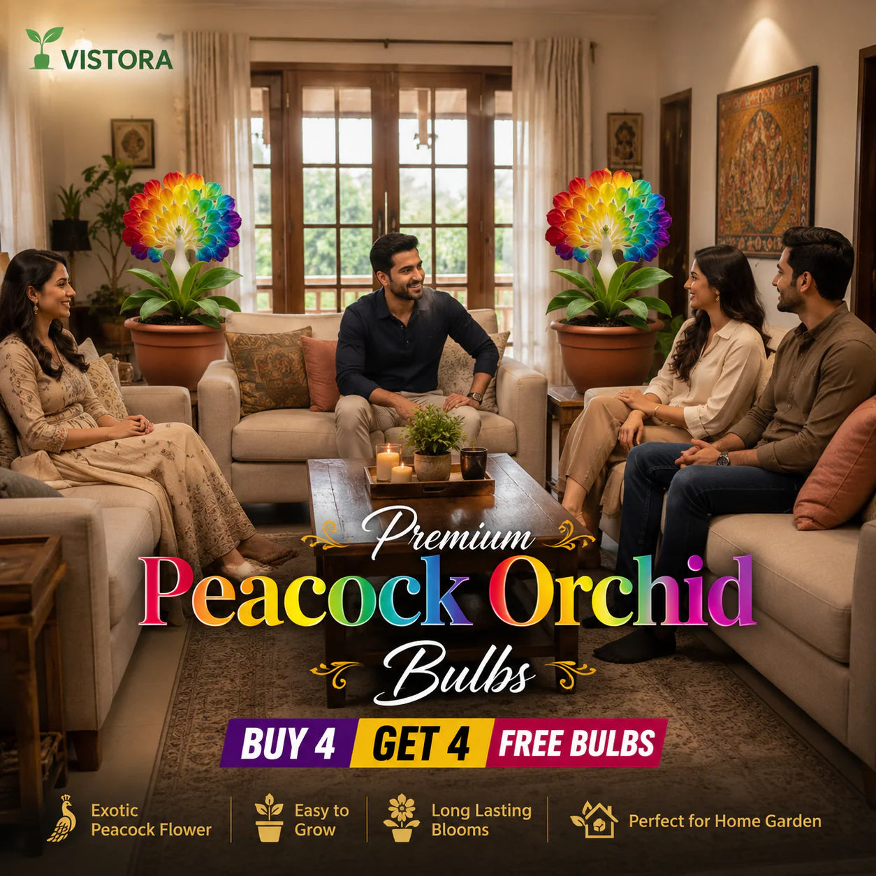 💠 “the queen of fragrant blooms — peacock orchid bulbs for pure garden luxury”🌸buy 4 get 4 free bulbs🌸