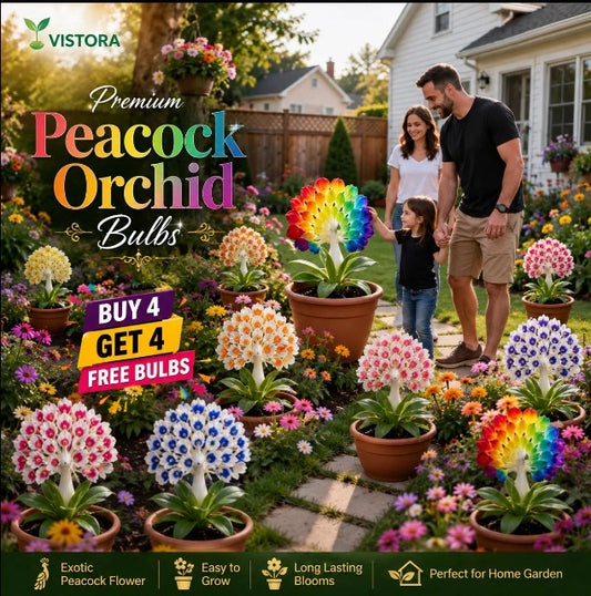 💠 “THE QUEEN OF FRAGRANT BLOOMS — PEACOCK ORCHID BULBS FOR PURE GARDEN LUXURY”🌸Buy 4 Get 4 Free Bulbs🌸