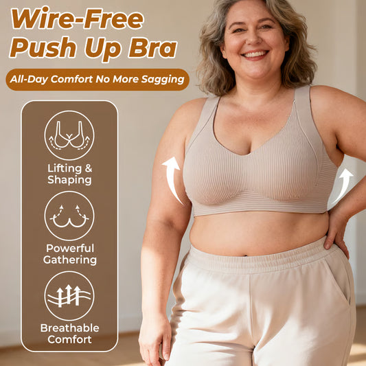 🎁3-Pack🔥Super Firming Wire-Free Push Up Bra All-Day Comfort No More Sagging (3-Pack Value Set)